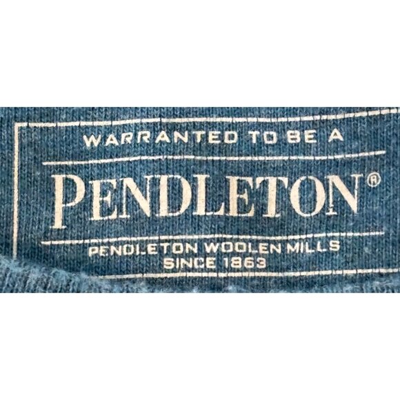 Pendleton Men's Bluish Green Crew Neck Pocket Tee Shirt - Picture 2 of 5